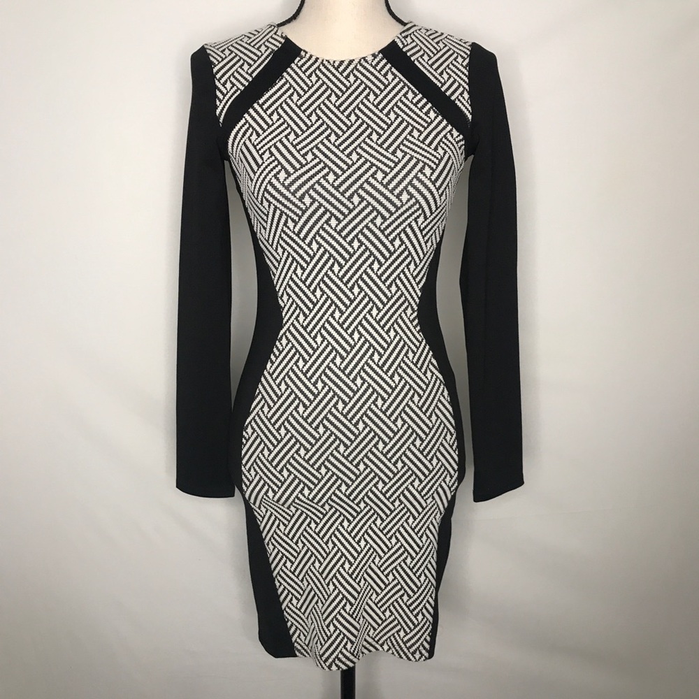 H&M Black And White Tribal Dress
